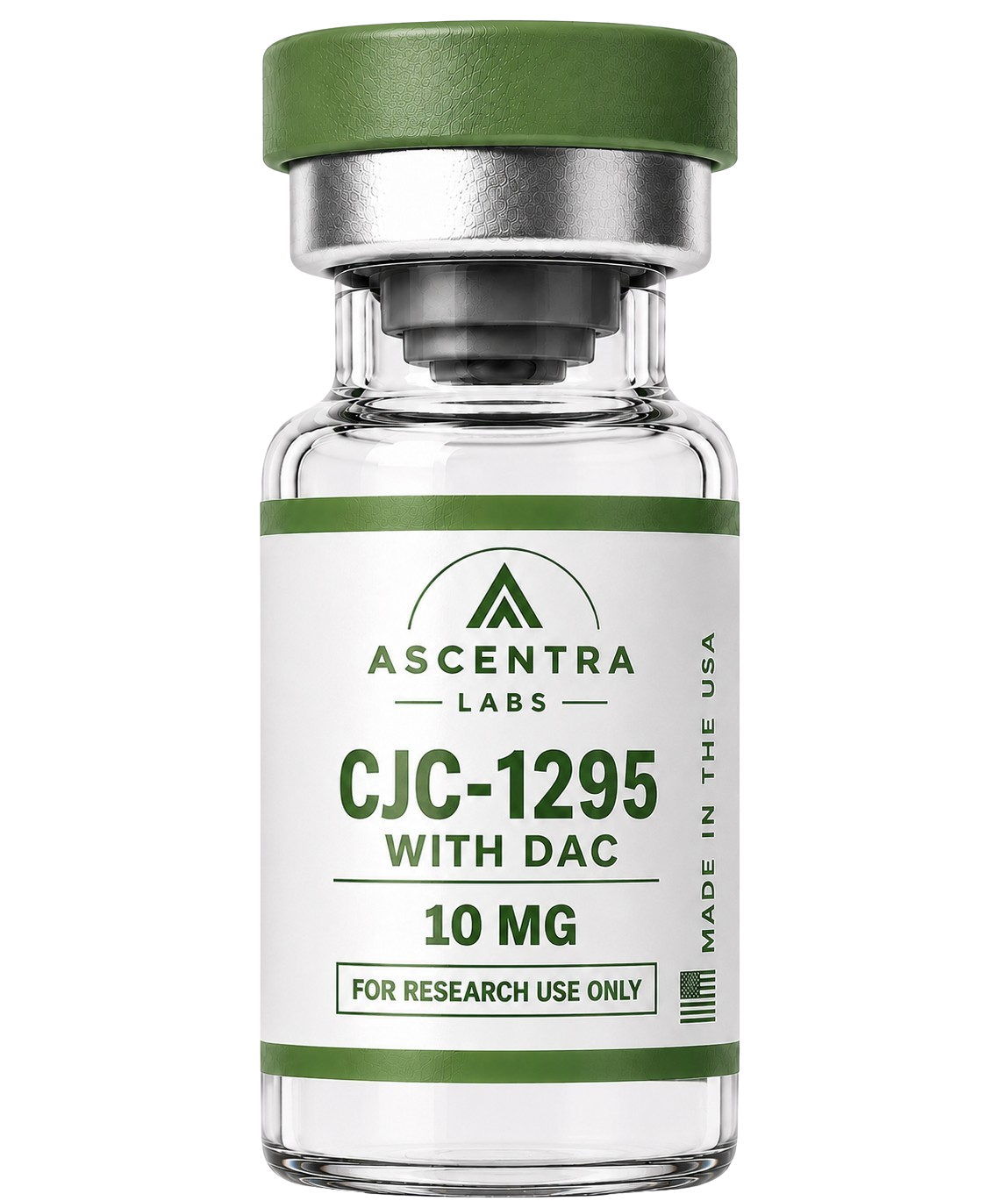 CJC-1295-DAC vial, CJC-1295 with DAC. (RUO) Research Use Only.