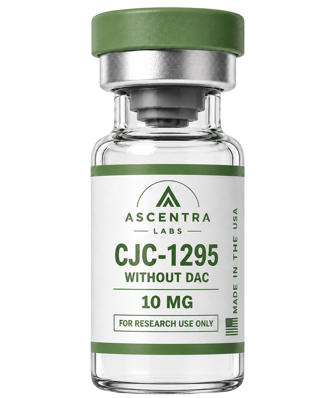 CJC-1295-NODAC vial, CJC-1295 without DAC. (RUO) Research Use Only.