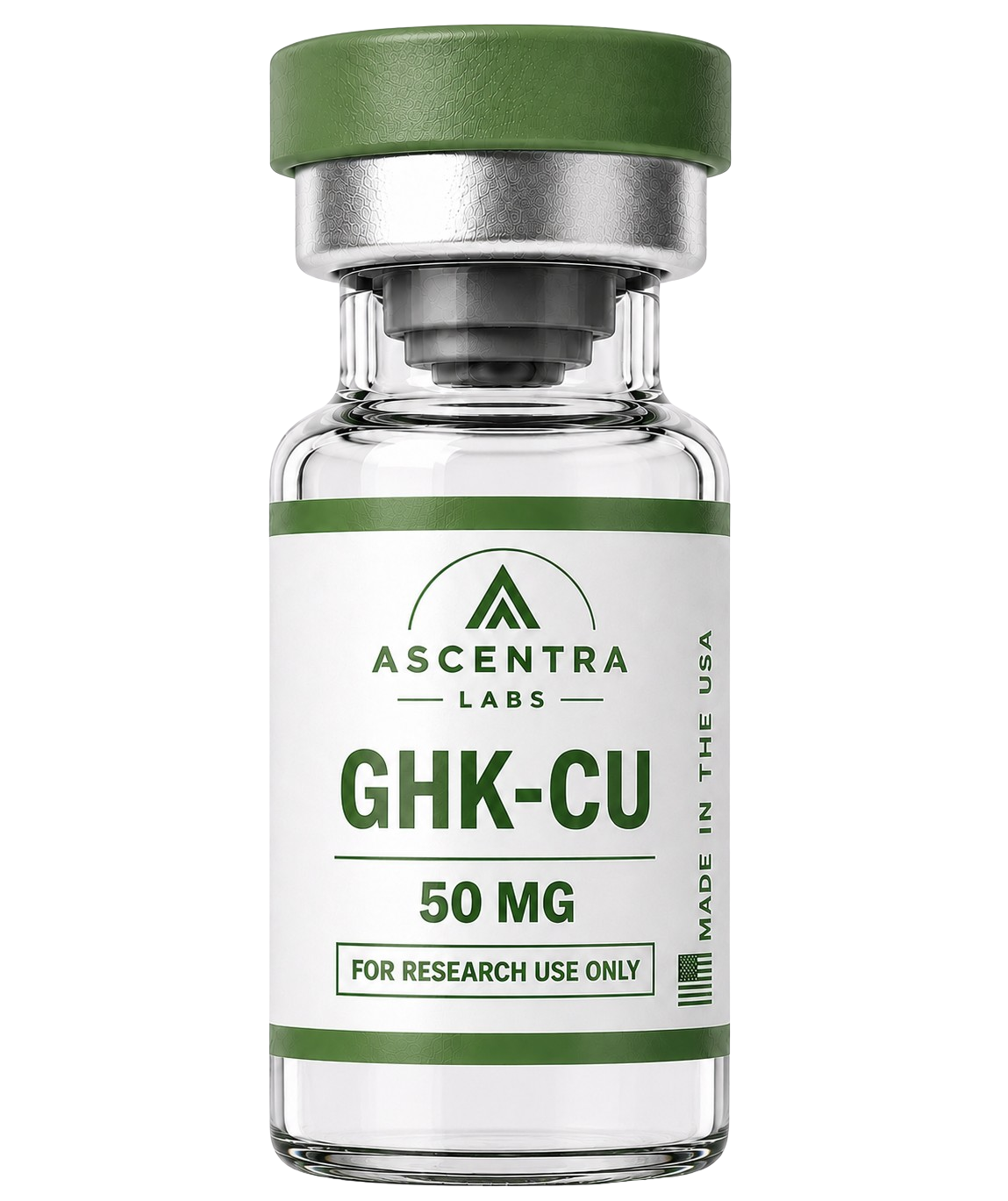 GHK-CU vial, GHK-Cu. (RUO) Research Use Only.